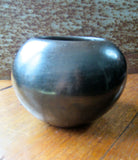 Vintage Lupita Martinez Black Ware Pot from San Ildefonso Pueblo