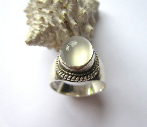 Large Luminous Moonstone Ring