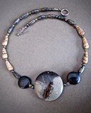 One of a Kind Jasper and Hematite Choker Necklace