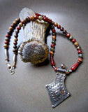 "Fancy Jasper" Tribal Pendant Necklace