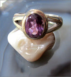 Sculptural Amethyst Ring with Modern Vibe