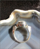 Sculptural Rainbow Moonstone Dome Ring from Nepal