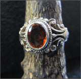 Handmade Sterling Filigree Ring with Deep Golden Citrine