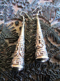 Ornate Tibetan Silver Comet Drop Earrings