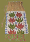 Old Ojibwe Beaded Drawstring Bag