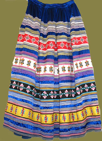 Stunning 4 Row Patchwork Seminole Skirt