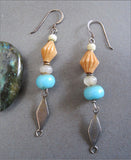 Antique Bead Dangle Earrings