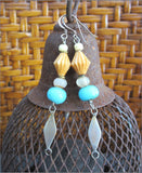 Antique Bead Dangle Earrings