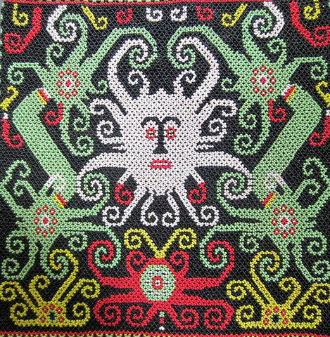 Dayak Beadwork Panel from Indonesia