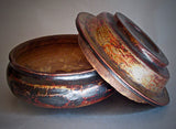Large Antique Gilded Lacquer Tsampa Bowl from Tibet