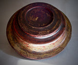 Large Antique Gilded Lacquer Tsampa Bowl from Tibet