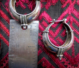 Handsome Silver Mongolian Hoops