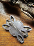 Handsome Old Navajo Silver and Turquoise Pin