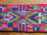 Traditional Striped and Embroidered Belt from Nebaj