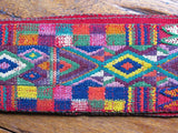 Traditional Striped and Embroidered Belt from Nebaj