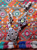 Long Dangle Multi-Colored Gemstone Post Earrings from Jaipur