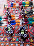 Long Dangle Multi-Colored Gemstone Post Earrings from Jaipur