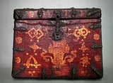 Antique Painted Trapezoidal Box from Tibet