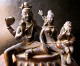 Shiva, Parvati and Ganesh Statue