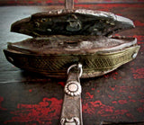 Antique Tibetan "Mecha" Purse with Turquoise and Coral