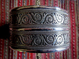 Himalayan Double-Row Fine Filigree Silver Cuff